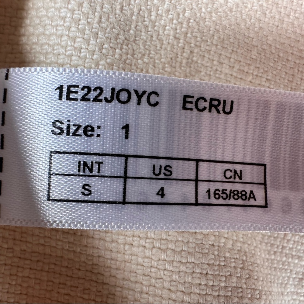 Ba&sh Joyce Jacket Sz 1 US 4 Linen Cotton Wrap Tie Waist Cream/Ecru Boho Kimono - Picture 12 of 15